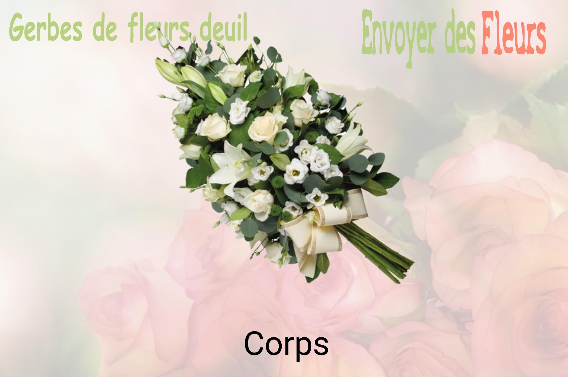 Gerbe de fleurs de deuil livrée à Corps